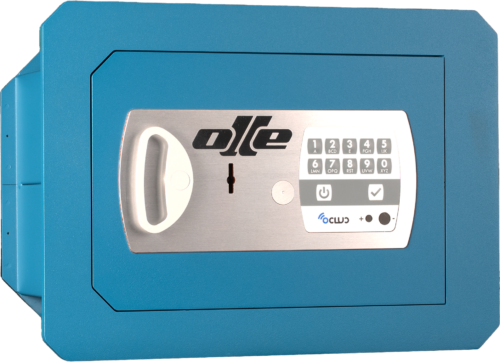CAJA FUERTE OLLÉ, SERIE 800 - MURAL - DE LLAVE + ELECTRÓNICO