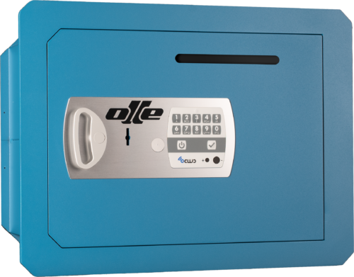 CAJA FUERTE OLLÉ SERIE 800 - MURAL- CON RANURA DE LLAVE + ELECTRÓNICO.