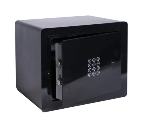 CAJA FUERTE GAMMA DE SOBREPONER, CON CERRADURA MOTORIZADA Y TECLADO ELECTRÓNICO.