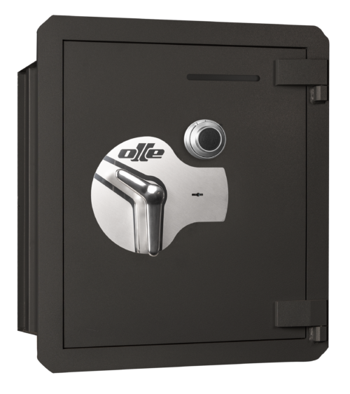 CAJA FUERTE OLLÉ, SERIE l, MURAL, CON CERRADURA DE LLAVE + COMBINACIÓN MECÁNICA. CON RANURA.